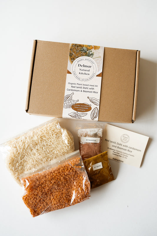 Organic meal kit- Red lentil dahl with cardamom 550g